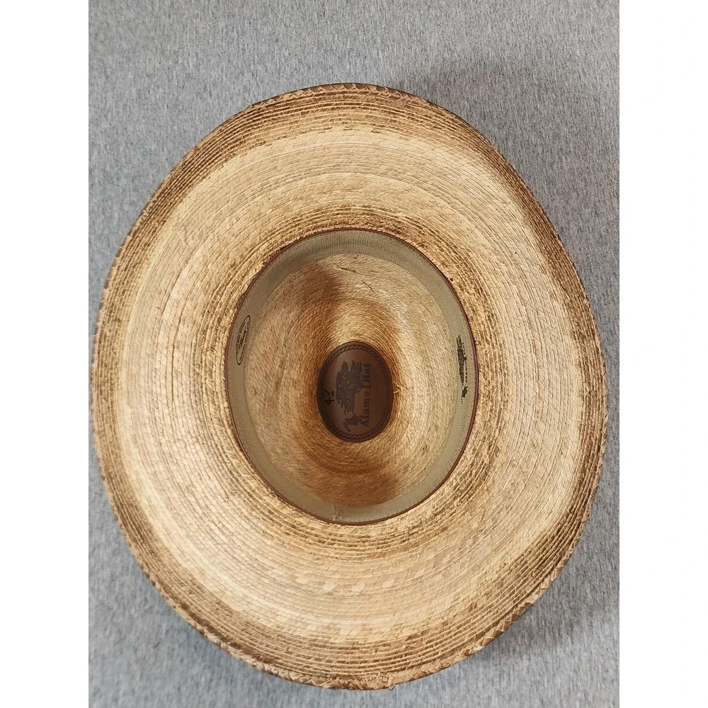 Alamo Hat Cowboy Hat Mens OS Tan Good Woven Straw Leather Band Conchos Western